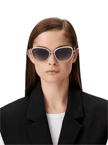 Baldinini 🇮🇹 Cat Eye Gold 18 Karat ( Made in Italy ) Women's Sunglasses(UV) - نضاره دوت كوم | رقم 1 للنظارات الأصليه في مصر