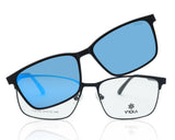 Viola Square Men's Polarized Clip on - نضاره دوت كوم | رقم 1 للنظارات الأصليه في مصر