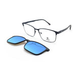 Viola Square Men's Polarized Clip on - نضاره دوت كوم | رقم 1 للنظارات الأصليه في مصر