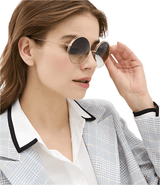 Baldinini 🇮🇹 Round Gold 18 karat ( Made in Italy ) Women's Sunglasses(UV) - نضاره دوت كوم | رقم 1 للنظارات الأصليه في مصر