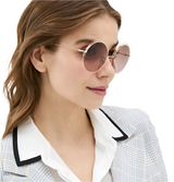 Baldinini 🇮🇹 ( Made in Italy ) Round Gold 18 karat Women's Sunglasses(UV) - - Ndarah