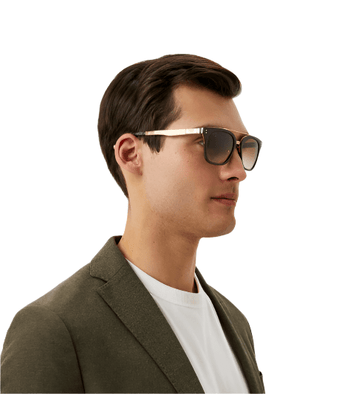 Baldinini 🇮🇹 Square Gold 23 karat ( Made in Italy ) Men Sunglasses(UV) - نضاره دوت كوم | رقم 1 للنظارات الأصليه في مصر