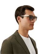 Baldinini 🇮🇹 Square Gold 18 karat ( Made in Italy ) Men's Sunglasses(UV) - نضاره دوت كوم | رقم 1 للنظارات الأصليه في مصر