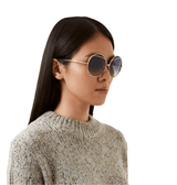 Baldinini 🇮🇹 Round Gold 18 karat ( Made in Italy ) Women's Sunglasses(UV) - نضاره دوت كوم | رقم 1 للنظارات الأصليه في مصر