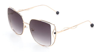 Enni Marco 🇮🇹 Gold 18 karat Square ( Made in Italy ) Women's Sunglasses(UV) - نضاره دوت كوم | رقم 1 للنظارات الأصليه في مصر