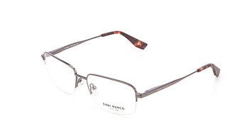 Enni Marco 🇮🇹 ( Made in Italy ) Square Men's Optical Frame Half Frame - نضاره دوت كوم | رقم 1 للنظارات الأصليه في مصر