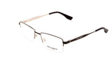 Enni Marco 🇮🇹 ( Made in Italy ) Rectangle Men's Optical Frame Half Frame - نضاره دوت كوم | رقم 1 للنظارات الأصليه في مصر