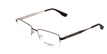 Enni Marco 🇮🇹 ( Made in Italy ) Square Men's Optical Frame Half Frame - نضاره دوت كوم | رقم 1 للنظارات الأصليه في مصر