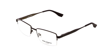 Enni Marco 🇮🇹 ( Made in Italy ) Square Men's Optical Frame Half Frame - نضاره دوت كوم | رقم 1 للنظارات الأصليه في مصر