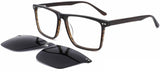 Enni Marco 🇮🇹 ( Made in Italy ) Square unisex Optical Frame Clip - on - نضاره دوت كوم | رقم 1 للنظارات الأصليه في مصر