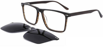Enni Marco 🇮🇹 ( Made in Italy ) Square unisex Optical Frame Clip - on - نضاره دوت كوم | رقم 1 للنظارات الأصليه في مصر