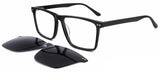 Enni Marco 🇮🇹 ( Made in Italy ) Square unisex Optical Frame Clip - on - نضاره دوت كوم | رقم 1 للنظارات الأصليه في مصر