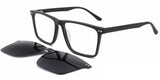 Enni Marco 🇮🇹 ( Made in Italy ) Square unisex Optical Frame Clip - on - نضاره دوت كوم | رقم 1 للنظارات الأصليه في مصر