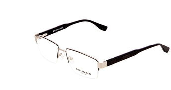 Enni Marco 🇮🇹 ( Made in Italy ) Rectangle Men's Optical Frame Half Frame - نضاره دوت كوم | رقم 1 للنظارات الأصليه في مصر