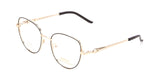 Enni Marco 🇮🇹 ( Made in Italy ) Square Women's Optical Frame GOLD 23 Karat - نضاره دوت كوم | رقم 1 للنظارات الأصليه في مصر