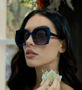 Enni Marco 🇮🇹 ( Made in Italy ) Square Women's Sunglasses(UV) - نضاره دوت كوم | رقم 1 للنظارات الأصليه في مصر