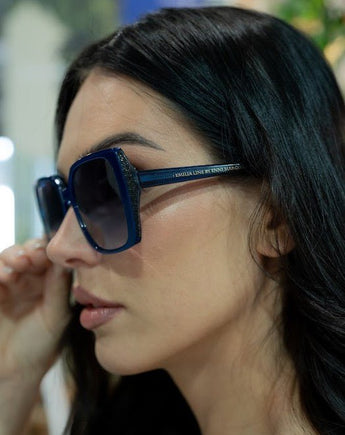 Enni Marco 🇮🇹 ( Made in Italy ) Square Women's Sunglasses(UV) - نضاره دوت كوم | رقم 1 للنظارات الأصليه في مصر