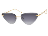 🇮🇹 Enni Marco 🇮🇹 ( Made in Italy ) CatEye Gold Women's Sunglasses(UV) - نضاره دوت كوم | رقم 1 للنظارات الأصليه في مصر