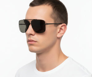 Mario Rossi 🇮🇹 ( Made in Italy ) Square Men's Sunglasses(UV) - نضاره دوت كوم | رقم 1 للنظارات الأصليه في مصر