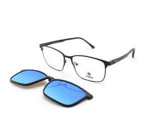 Viola Square Men's Polarized Clip on - نضاره دوت كوم | رقم 1 للنظارات الأصليه في مصر