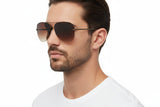 Mario Rossi 🇮🇹 ( Made in Italy ) Aviator Men's Sunglasses (UV) - نضاره دوت كوم | رقم 1 للنظارات الأصليه في مصر