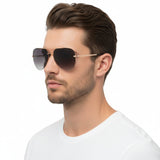 Mario Rossi 🇮🇹 ( Made in Italy ) Aviator Men's Sunglasses (UV) - نضاره دوت كوم | رقم 1 للنظارات الأصليه في مصر