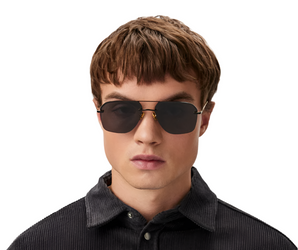 Baldinini 🇮🇹 Square Gold 18 karat ( Made in Italy ) men's Sunglasses(UV) -