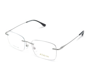 Falcon Rectangle Unisex Titanium  Optical Frames - Rimless2