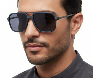 Falcon Square Men's Polarized Sunglasses(UV) - نضاره دوت كوم | رقم 1 للنظارات الأصليه في مصر