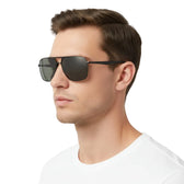🇮🇹 Mario Rossi 🇮🇹 ( Made in Italy ) Square Men's Sunglasses(UV) - نضاره دوت كوم | رقم 1 للنظارات الأصليه في مصر