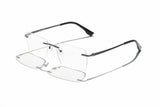 Enni Marco 🇮🇹 ( Made in Italy ) Square Men's Optical Frame Rimless - نضاره دوت كوم | رقم 1 للنظارات الأصليه في مصر