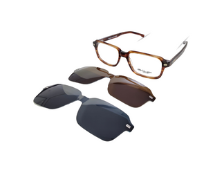 Gestapo rectangle Optical Men Clip on Polarized