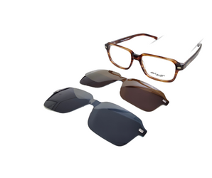 Gestapo Square Optical Men Clip on Polarized