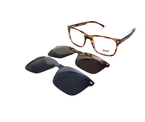 Gestapo Square Optical Men Clip on Polarized