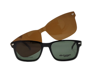 Gestapo Square Men Clip on Polarized