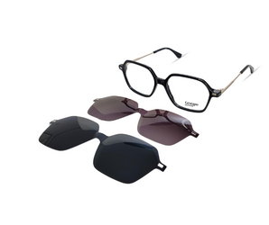 Gestapo Square Optical unisex Clip on Polarized
