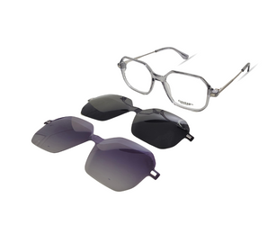 Gestapo Square Optical unisex Clip on Polarized