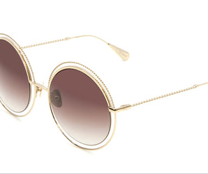 Baldinini 🇮🇹 Round Gold 18 karat ( Made in Italy ) Women's Sunglasses(UV) -