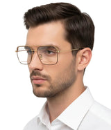 Baldinini 🇮🇹 Square Gold 18 karat ( Made in Italy ) Men Optical Frame - نضاره دوت كوم | رقم 1 للنظارات الأصليه في مصر