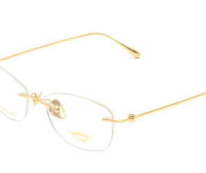 Baldinini 🇮🇹 CatEye Gold 23 karat ( Made in Italy ) Women Optical Frame Rimless