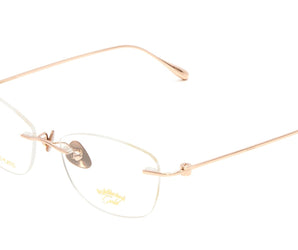 Baldinini 🇮🇹 CatEye Gold 18 karat ( Made in Italy ) Women Optical Frame Rimless - نضاره دوت كوم | رقم 1 للنظارات الأصليه في مصر