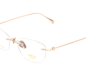 Baldinini 🇮🇹 CatEye Gold 18 karat ( Made in Italy ) Women Optical Frame Rimless
