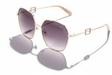 Baldinini 🇮🇹 Square Gold 18 karat ( Made in Italy ) Women's Sunglasses(UV400) - نضاره دوت كوم | رقم 1 للنظارات الأصليه في مصر