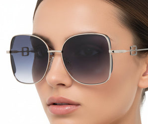 Baldinini 🇮🇹 Square Gold 18 karat ( Made in Italy ) Women Sunglasses (UV) - نضاره دوت كوم | رقم 1 للنظارات الأصليه في مصر
