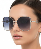 Baldinini 🇮🇹 Square Gold 18 karat ( Made in Italy ) Women Sunglasses (UV) - نضاره دوت كوم | رقم 1 للنظارات الأصليه في مصر