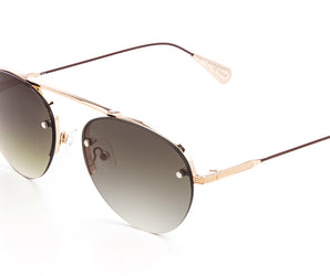Baldinini 🇮🇹 Round Gold 18 karat ( Made in Italy ) Unisex Sunglasses(UV)