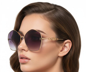 Baldinini 🇮🇹 Gold-plated Cat Eye ( Made in Italy ) Women Sunglasses (UV400) - نضاره دوت كوم | رقم 1 للنظارات الأصليه في مصر