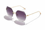 Baldinini 🇮🇹 Gold-plated Cat Eye ( Made in Italy ) Women Sunglasses Rimless (UV400) - نضاره دوت كوم | رقم 1 للنظارات الأصليه في مصر
