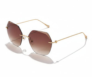 Baldinini 🇮🇹 Gold-plated Cat Eye ( Made in Italy ) Women Sunglasses Rimless (UV400) - نضاره دوت كوم | رقم 1 للنظارات الأصليه في مصر