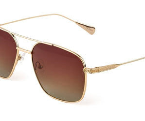 Baldinini 🇮🇹 Gold-plated Square ( Made in Italy ) Men Sunglasses Polarized(UV400) - نضاره دوت كوم | رقم 1 للنظارات الأصليه في مصر